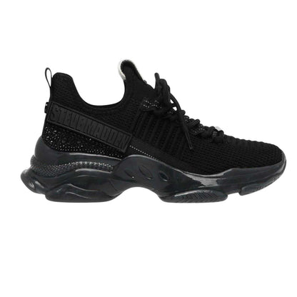 Black - Front - Steve Madden Womens-Ladies Maxilla-R Trainers