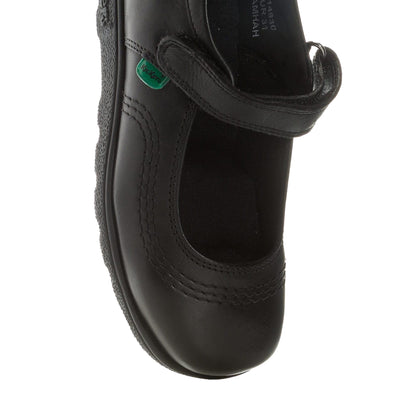 Black - Lifestyle - Kickers Girls Fragma Pop Leather School Shoes