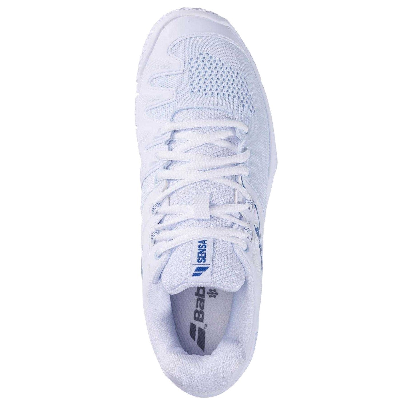 White-Cool Blue - Side - Babolat Womens-Ladies Sensa Tennis Shoes