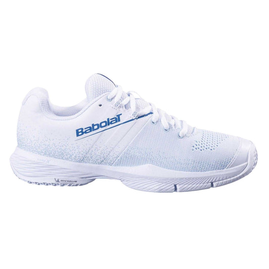 White-Cool Blue - Front - Babolat Womens-Ladies Sensa Tennis Shoes