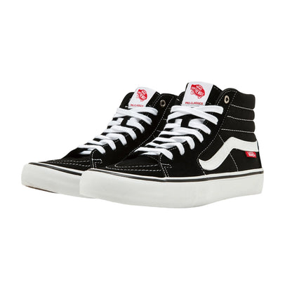 Black - Lifestyle - Vans Womens-Ladies SK8-Hi Canvas High Top Trainers