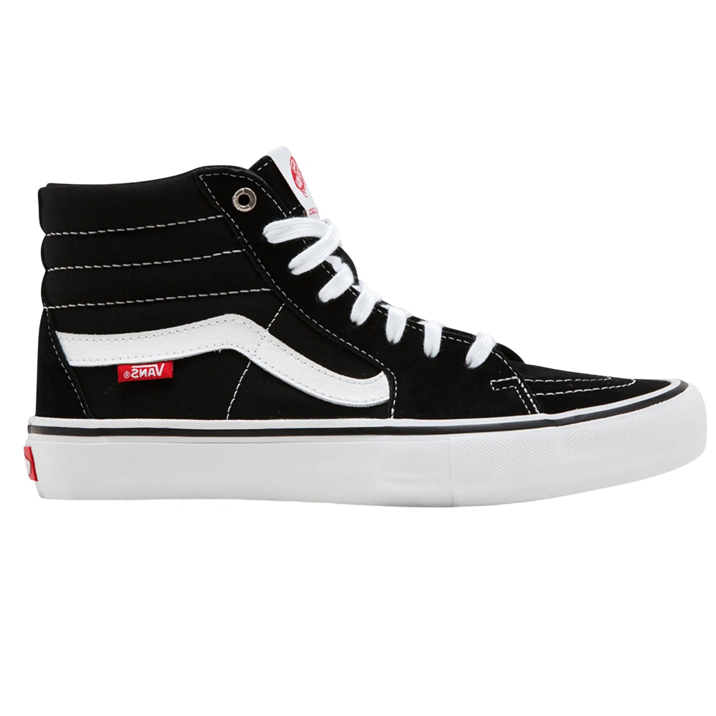 Black - Front - Vans Womens-Ladies SK8-Hi Canvas High Top Trainers