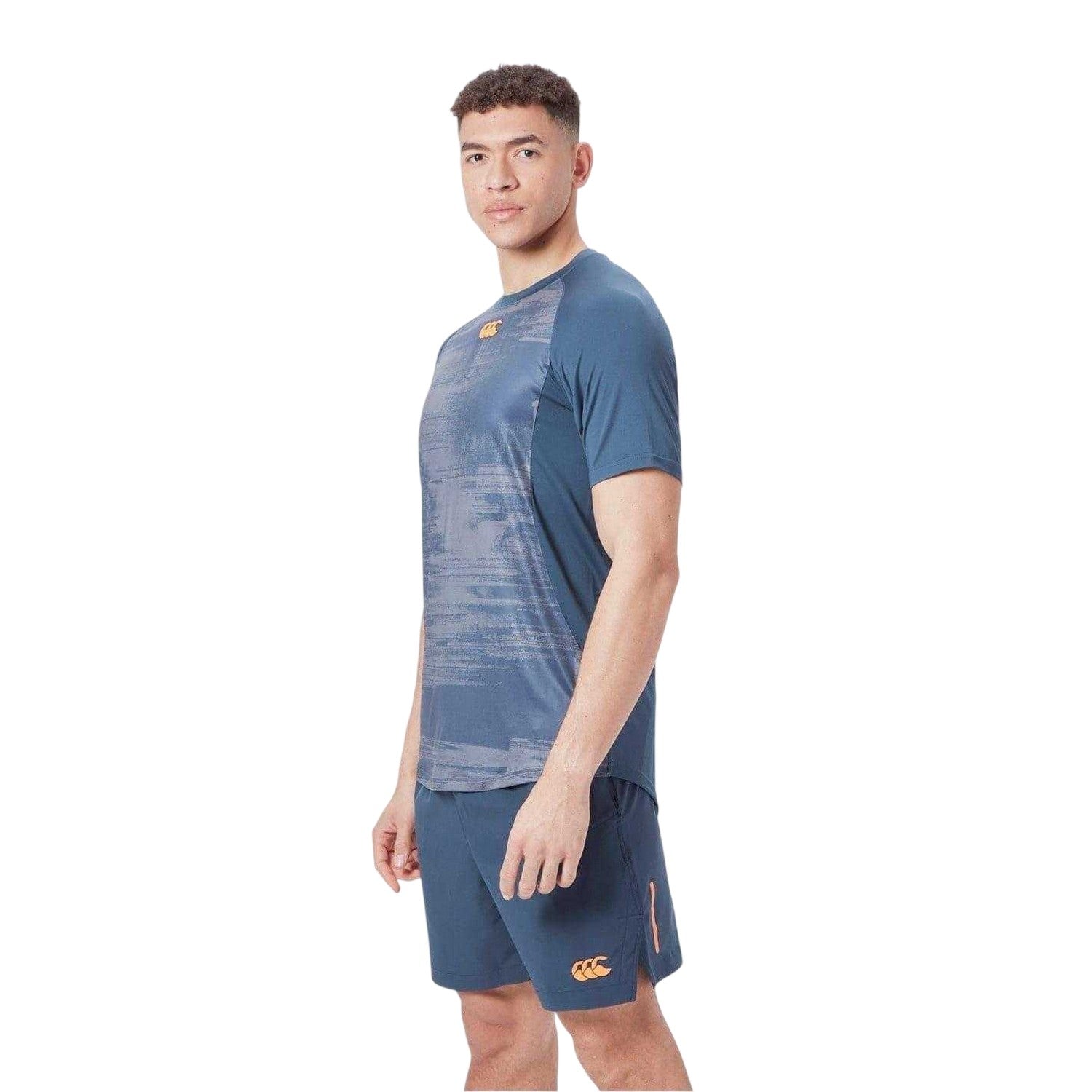Navy - Side - Canterbury Mens Brushed Vapodri Regular T-Shirt