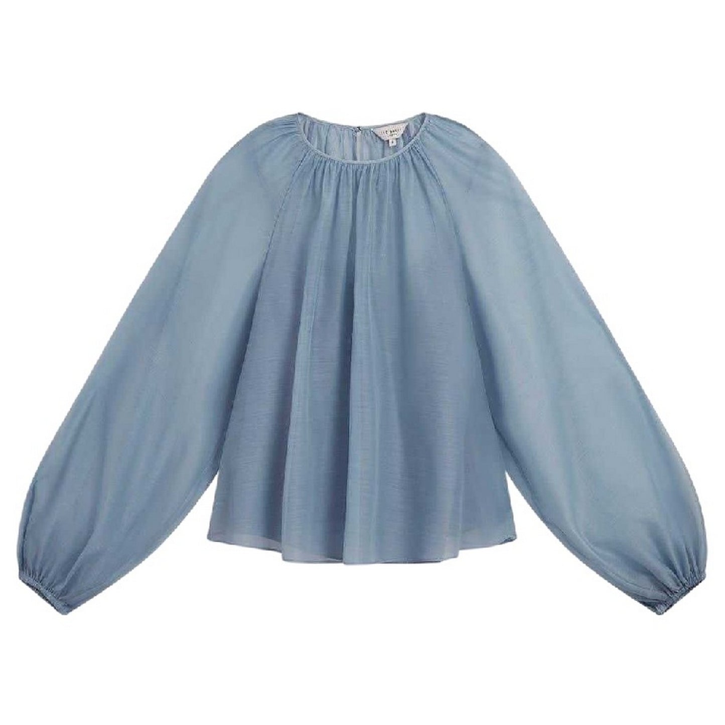 Light Blue - Front - Ted Baker Womens-Ladies Crew Neck Balloon Sleeve Blouse