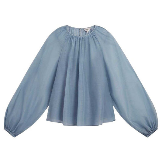 Light Blue - Front - Ted Baker Womens-Ladies Crew Neck Balloon Sleeve Blouse