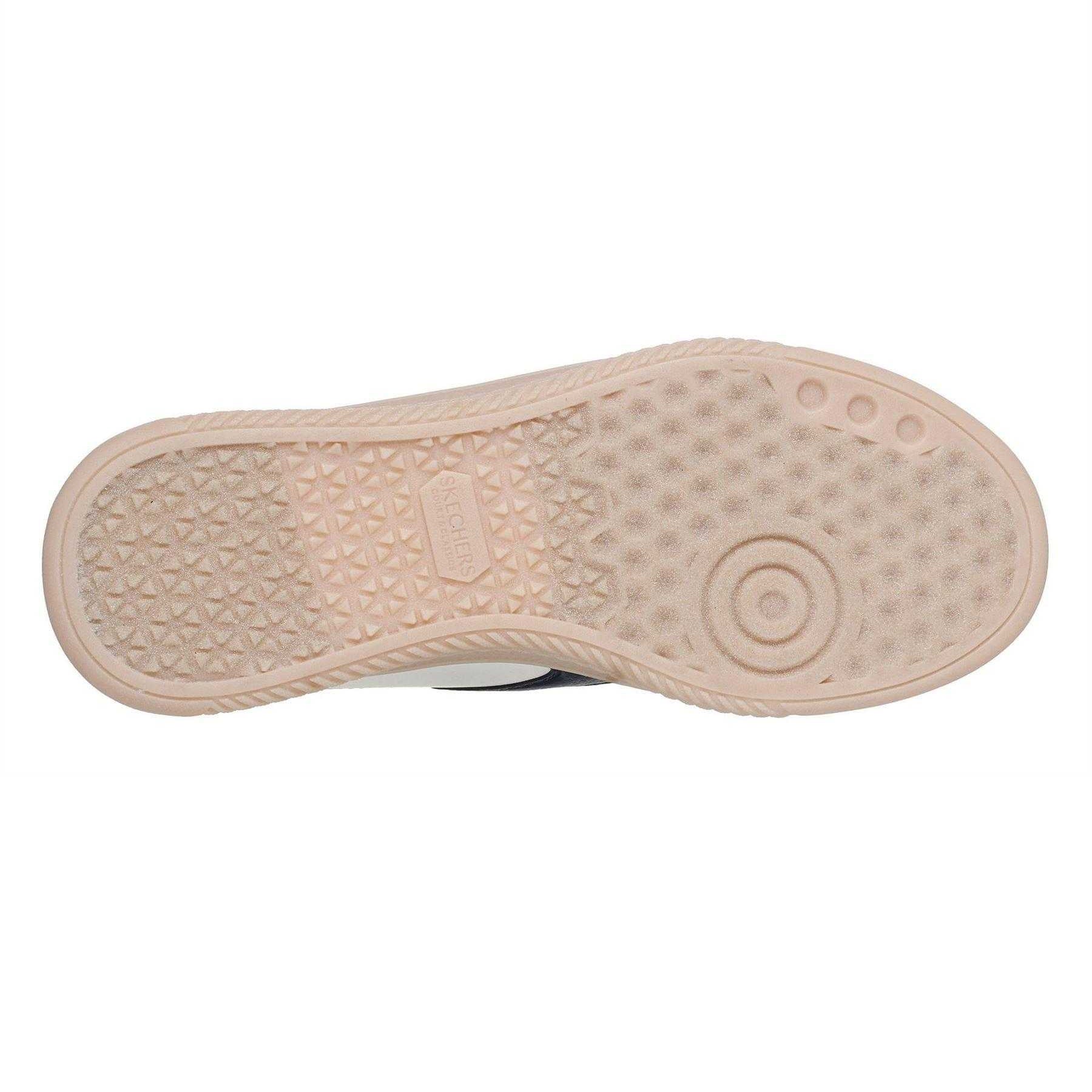 White-Navy - Back - Skechers Womens-Ladies Hotshot Leather Trainers