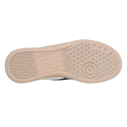 White-Navy - Back - Skechers Womens-Ladies Hotshot Leather Trainers