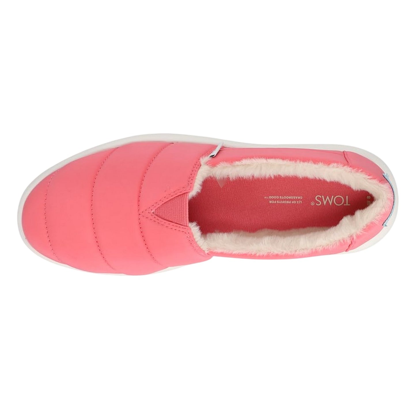 Pink - Side - Toms Womens-Ladies Alpama Slippers