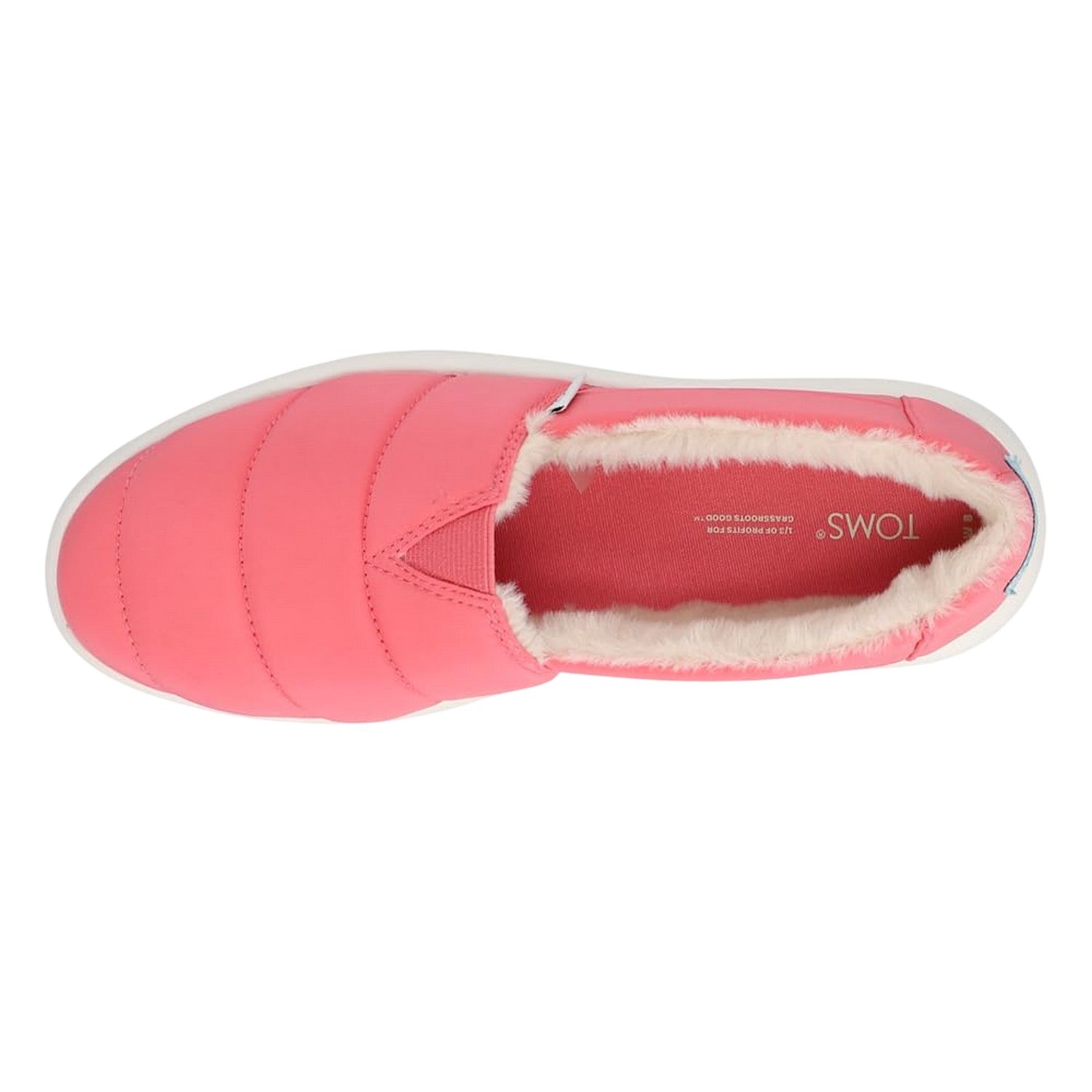 Pink - Side - Toms Womens-Ladies Alpama Slippers