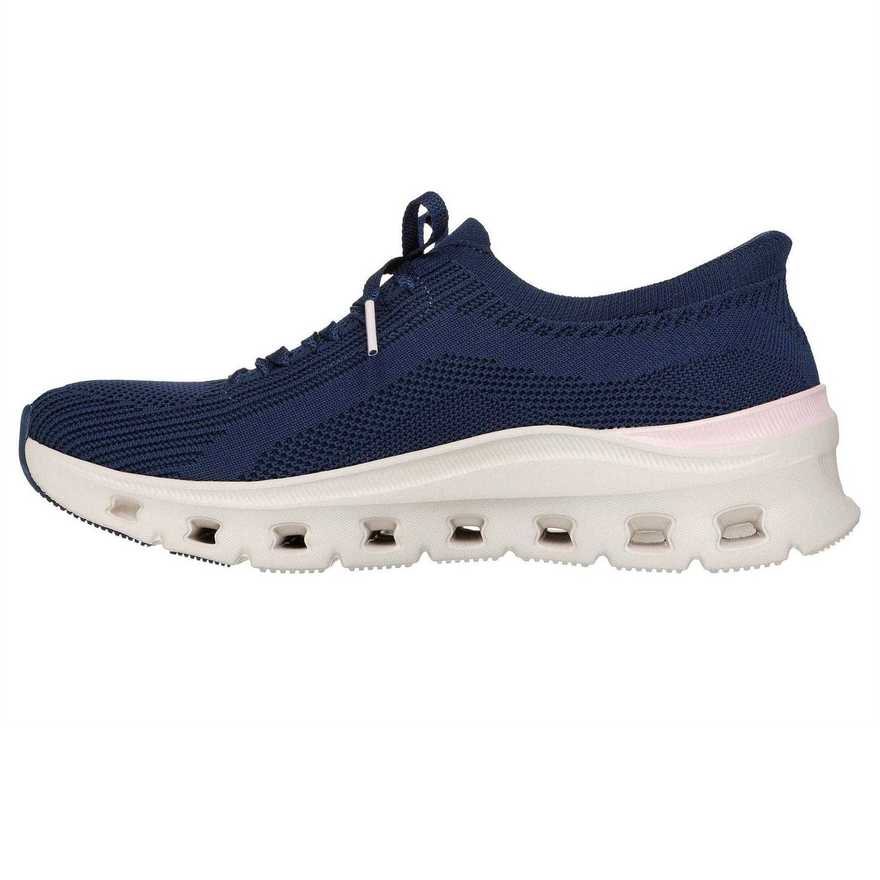 Navy - Side - Skechers Womens-Ladies Pro Glide-Step Trainers