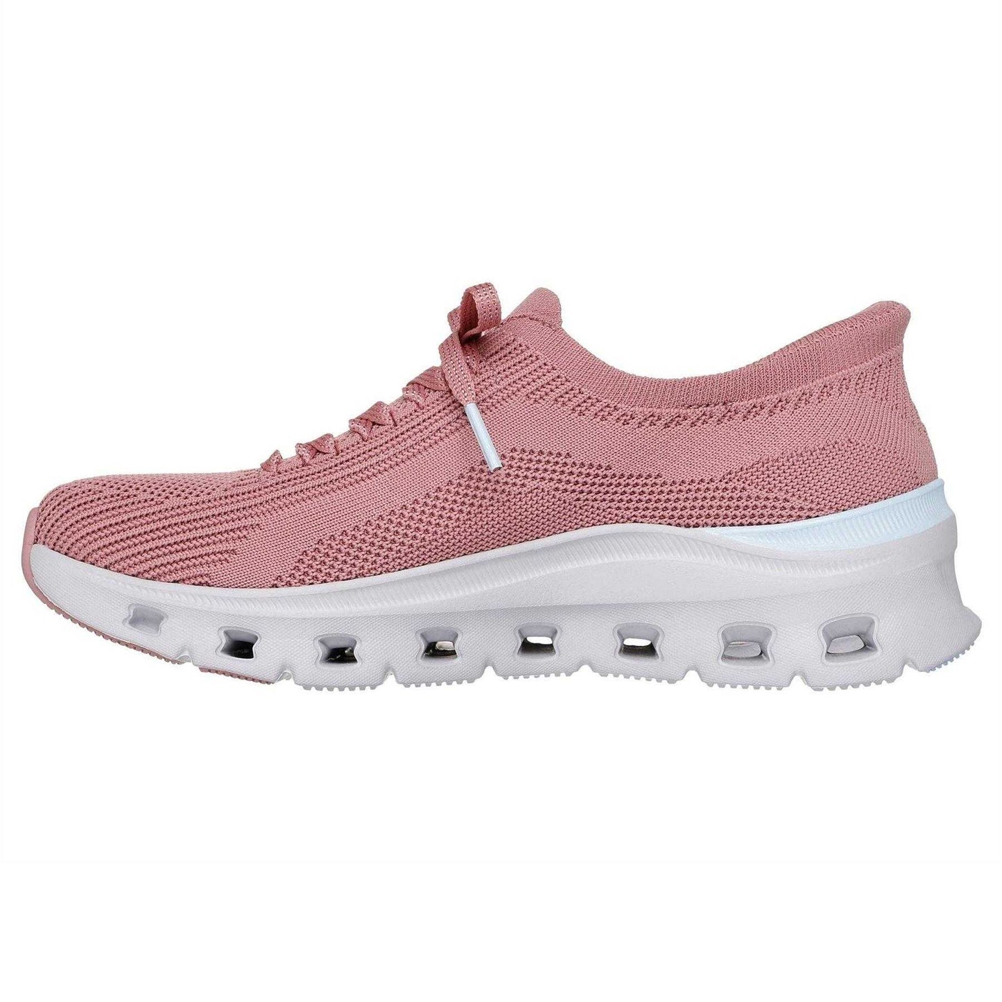 Mauve - Side - Skechers Womens-Ladies Pro Glide-Step Trainers