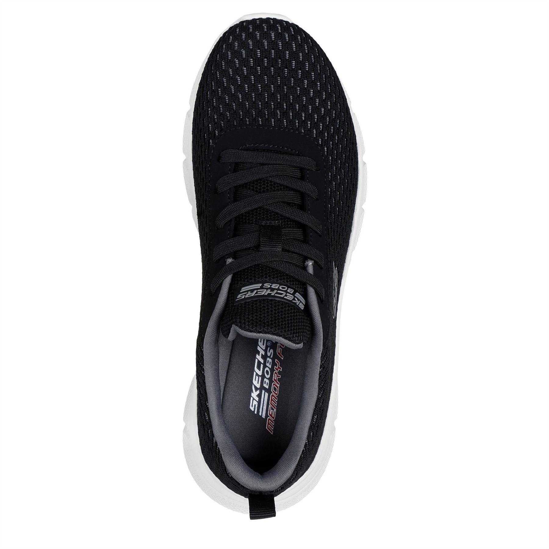 Black - Lifestyle - Skechers Womens-Ladies Bobs Slip-on Trainers