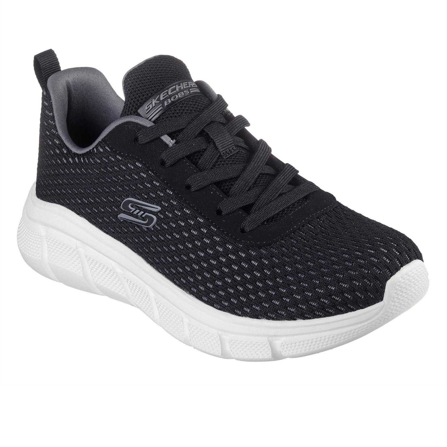 Black - Pack Shot - Skechers Womens-Ladies Bobs Slip-on Trainers
