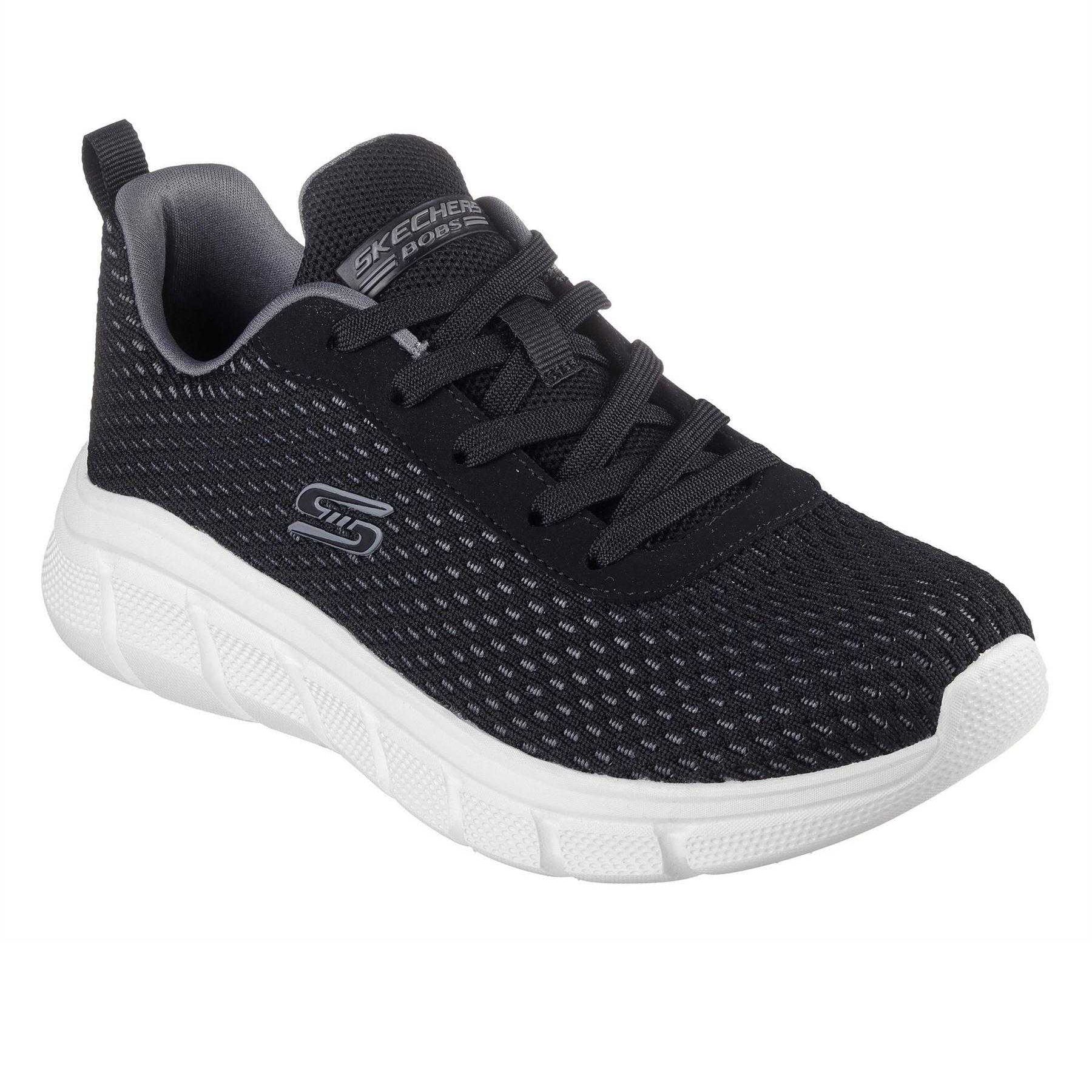 Black - Pack Shot - Skechers Womens-Ladies Bobs Slip-on Trainers