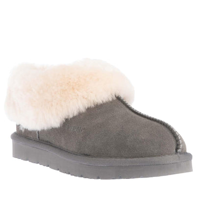 Grey - Front - EverAu Womens-Ladies Ibis Sheepskin Slippers