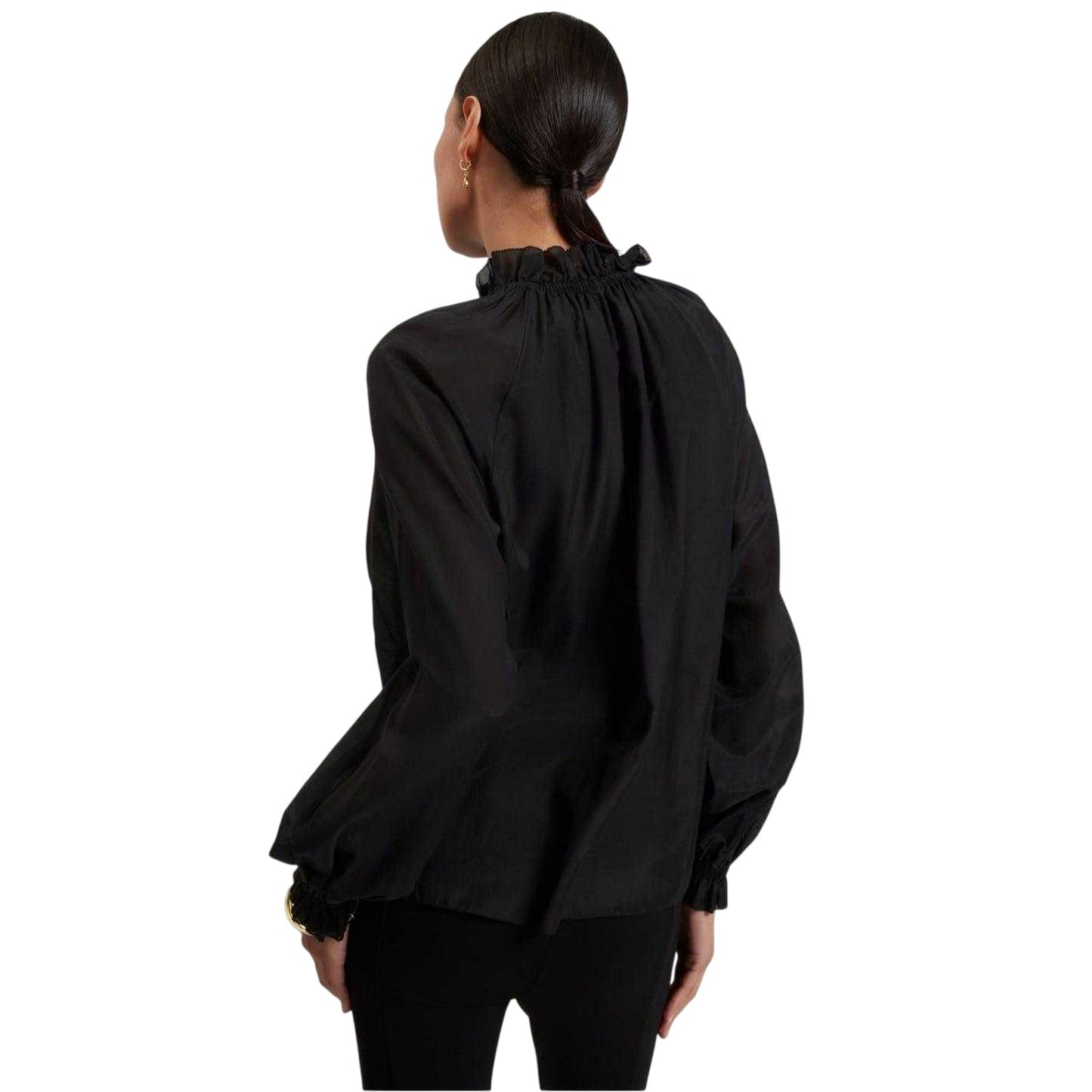 Black - Back - Ted Baker Womens-Ladies Funnel Neck Raglan Blouse