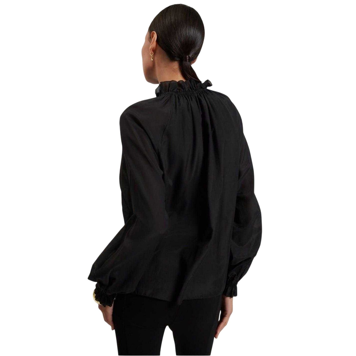Black - Back - Ted Baker Womens-Ladies Funnel Neck Raglan Blouse