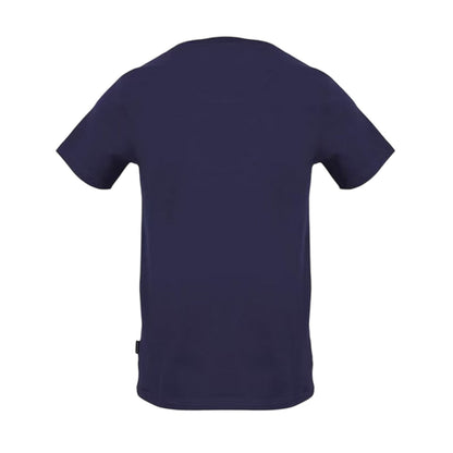 Navy - Back - Aquascutum Mens Arched Logo Crew Neck Regular T-Shirt