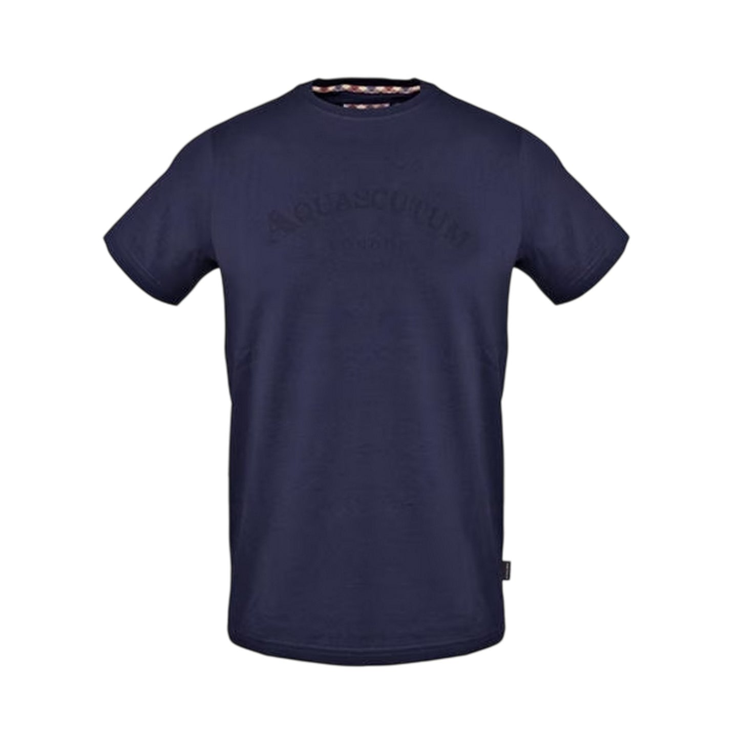 Navy - Front - Aquascutum Mens Arched Logo Crew Neck Regular T-Shirt