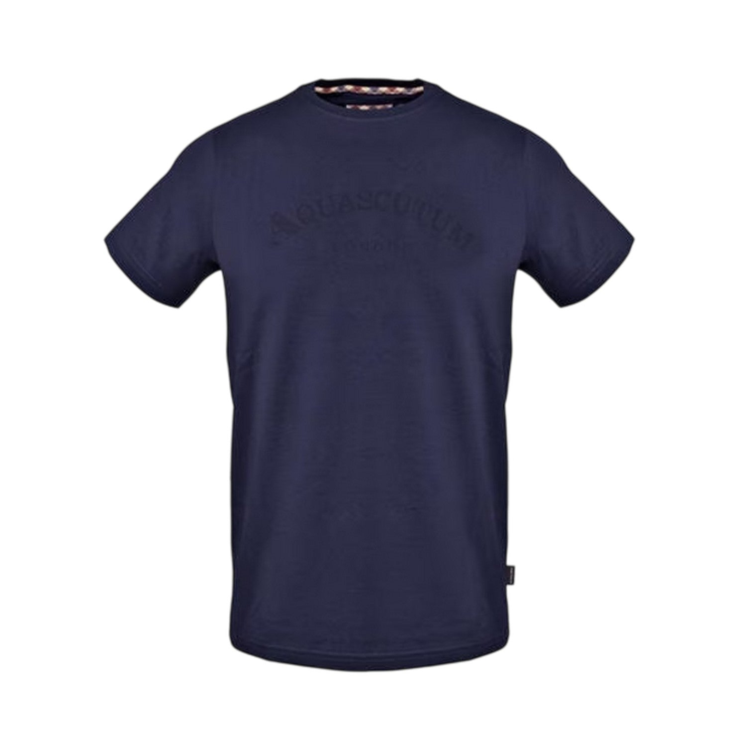 Navy - Front - Aquascutum Mens Arched Logo Crew Neck Regular T-Shirt