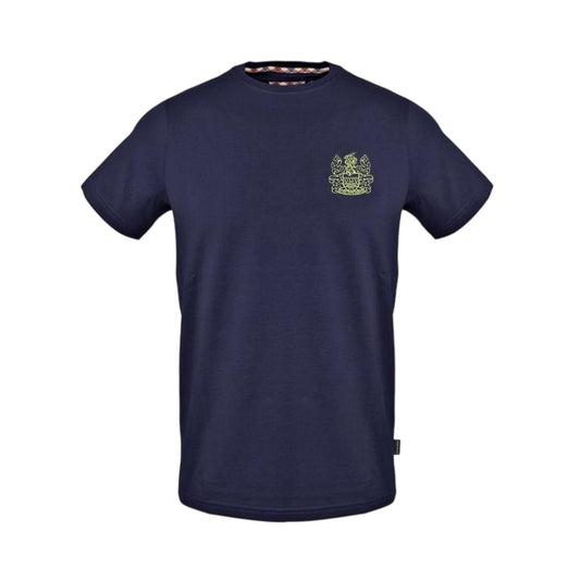 Navy - Front - Aquascutum Mens Jersey Crew Neck T-Shirt