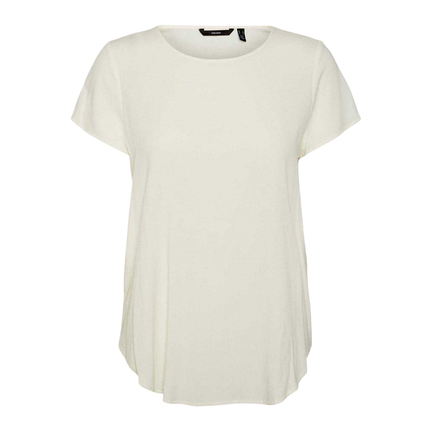 Snow White - Front - Vero Moda Womens-Ladies Crew Neck Short-Sleeved Blouse