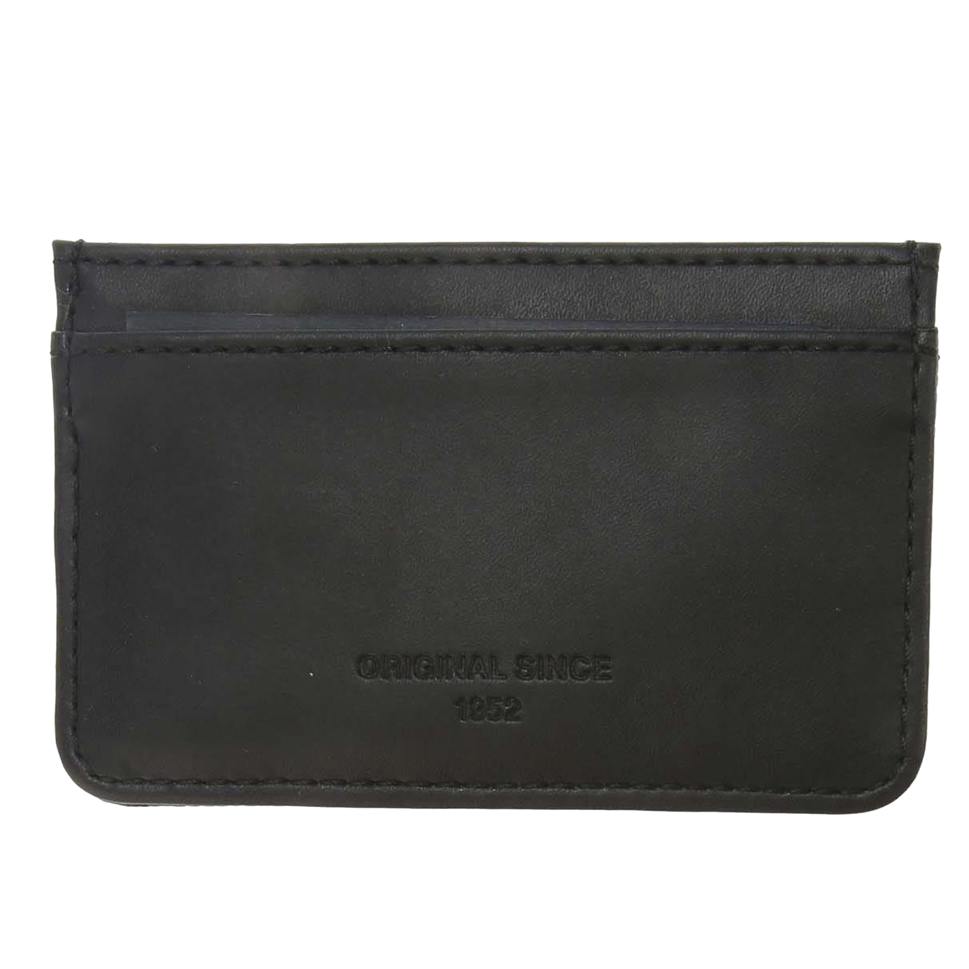 Black - Back - Fred Perry Scotch Grain Leather Card Holder