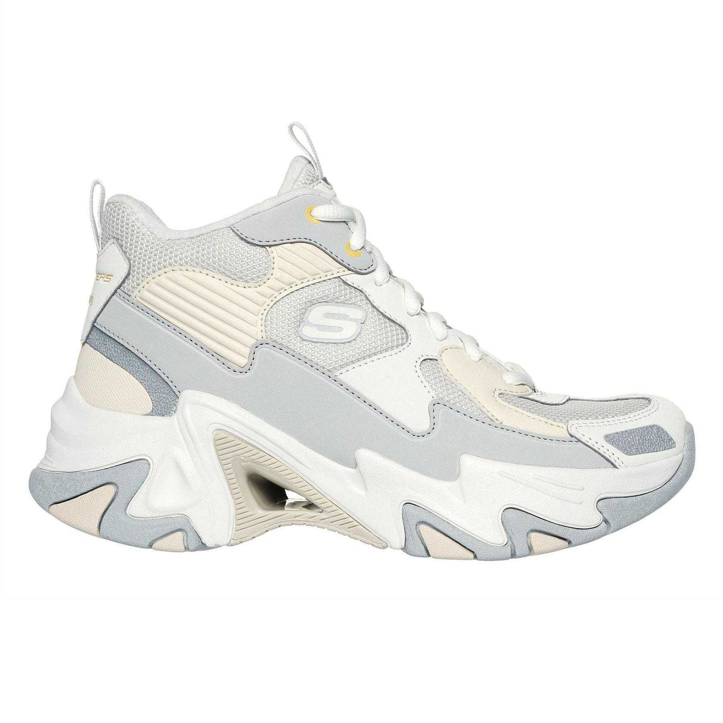 Grey - Side - Skechers Womens-Ladies Staminav3 Mesh Trainers
