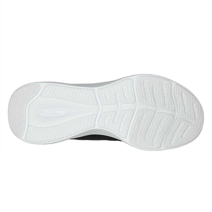 Black-White - Lifestyle - Skechers Womens-Ladies Hotmelt Mesh Lace Up Trainers