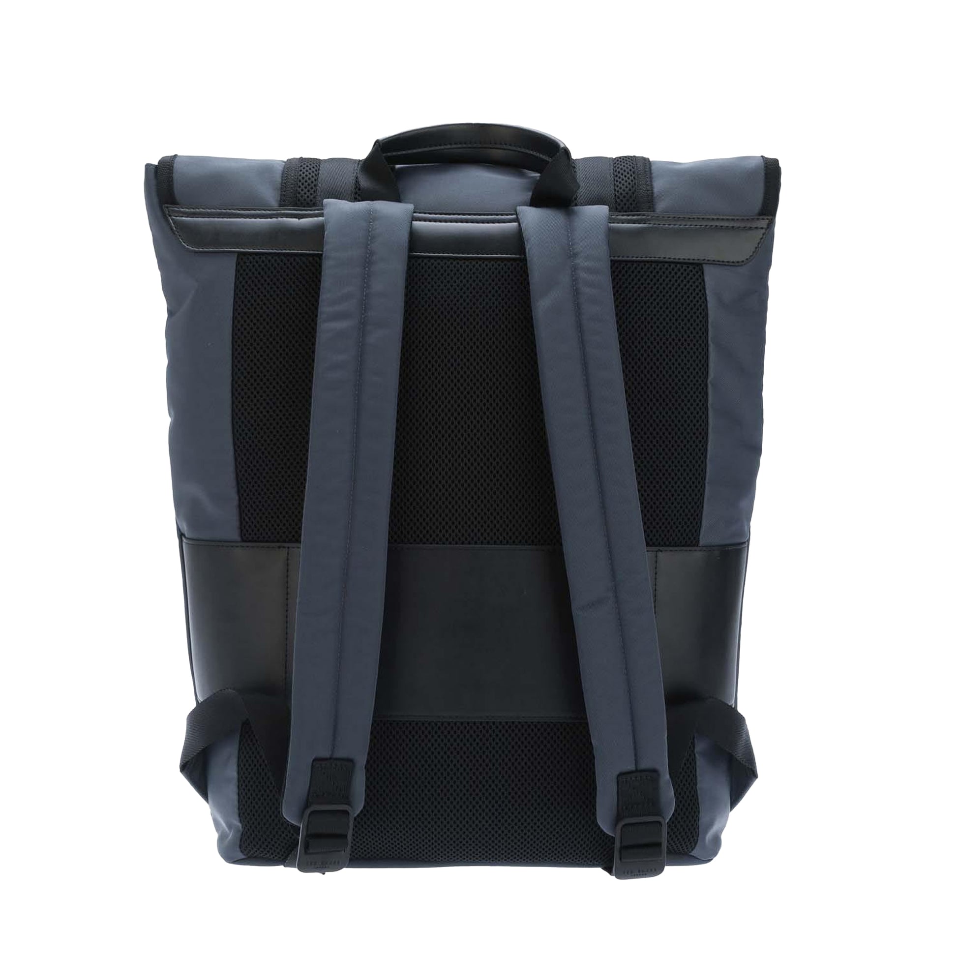 Navy-Black - Back - Ted Baker Mens Komute Twill Recycled Backpack