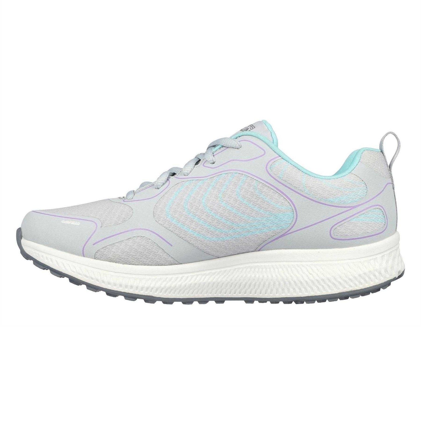 Grey-Blue - Back - Skechers Womens-Ladies Everyday Neutral Road Shoes