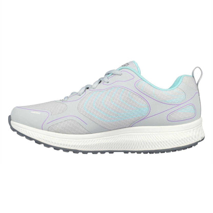 Grey-Blue - Back - Skechers Womens-Ladies Everyday Neutral Road Shoes