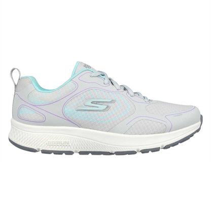 Grey-Blue - Side - Skechers Womens-Ladies Everyday Neutral Road Shoes