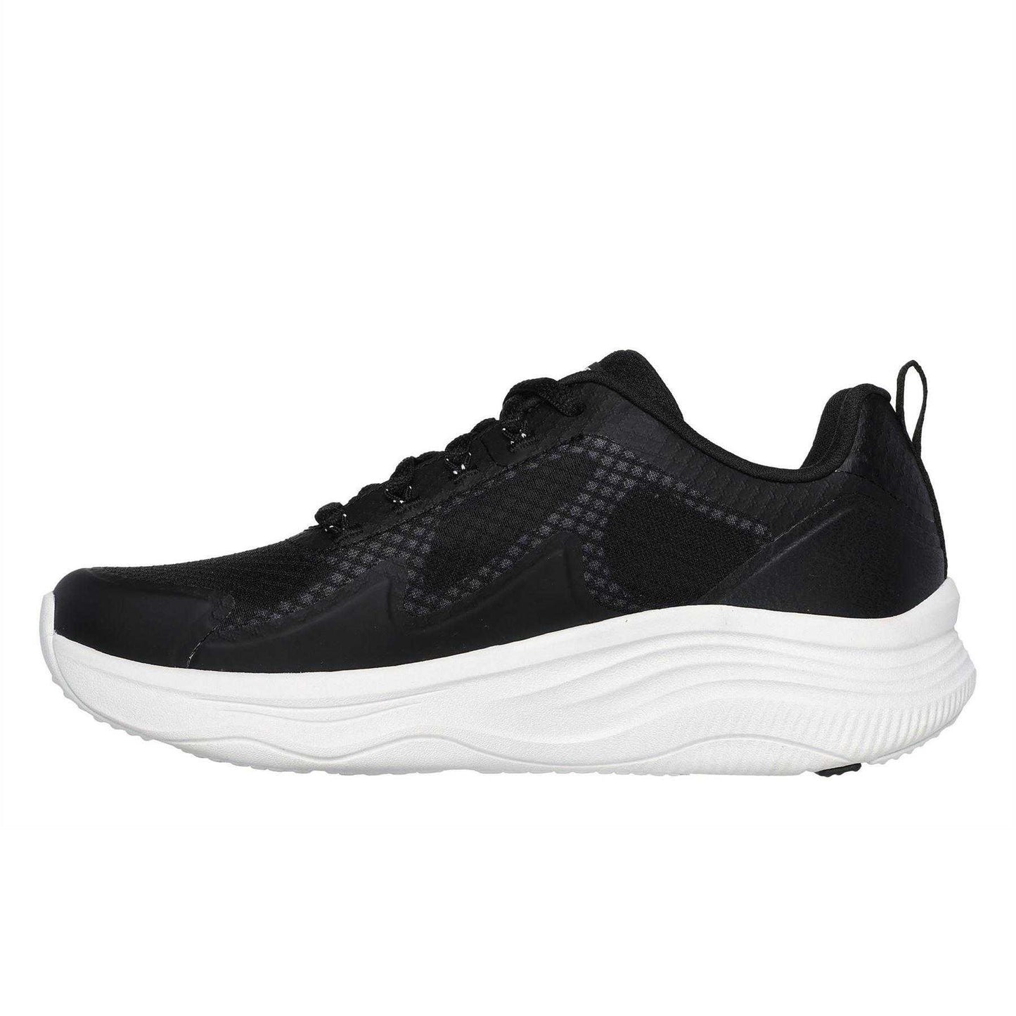 Black-White - Back - Skechers Womens-Ladies D´Lux Fitness Running Trainers
