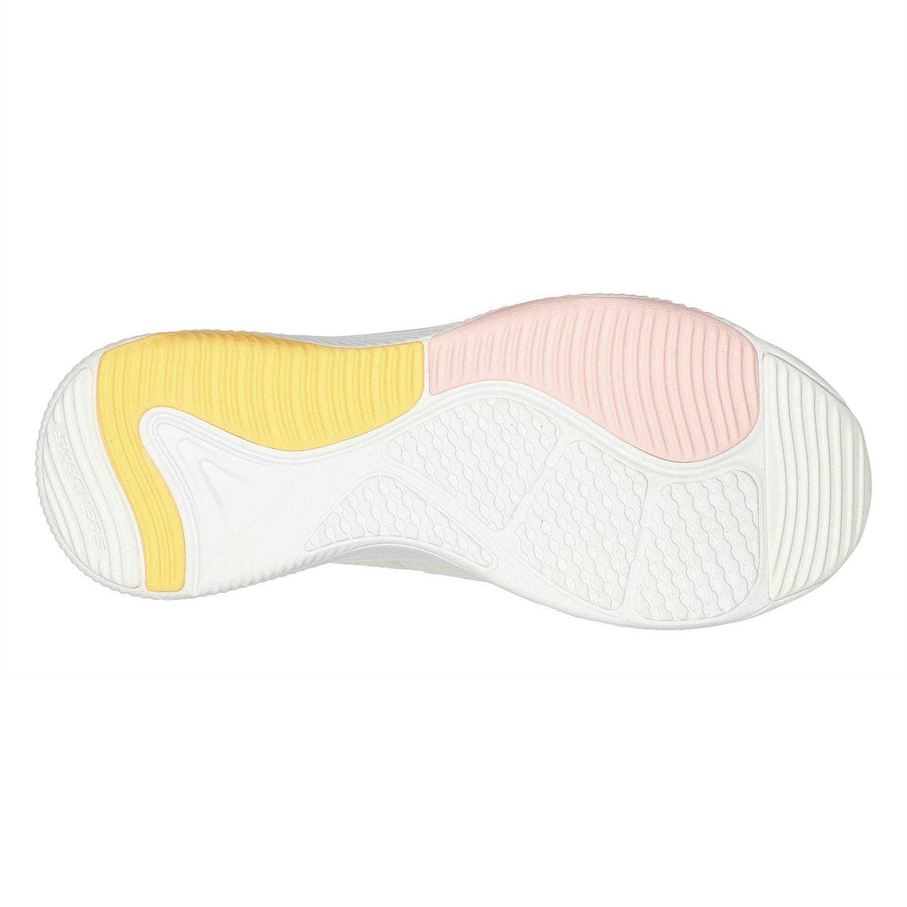 Natural - Side - Skechers Womens-Ladies D´Lux Fitness Running Trainers