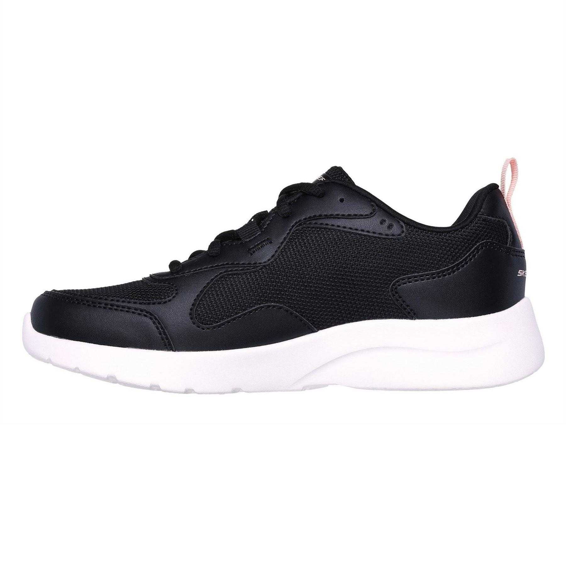 Black-Pink - Back - Skechers Womens-Ladies Dynamight 2.0 Mesh Trainers