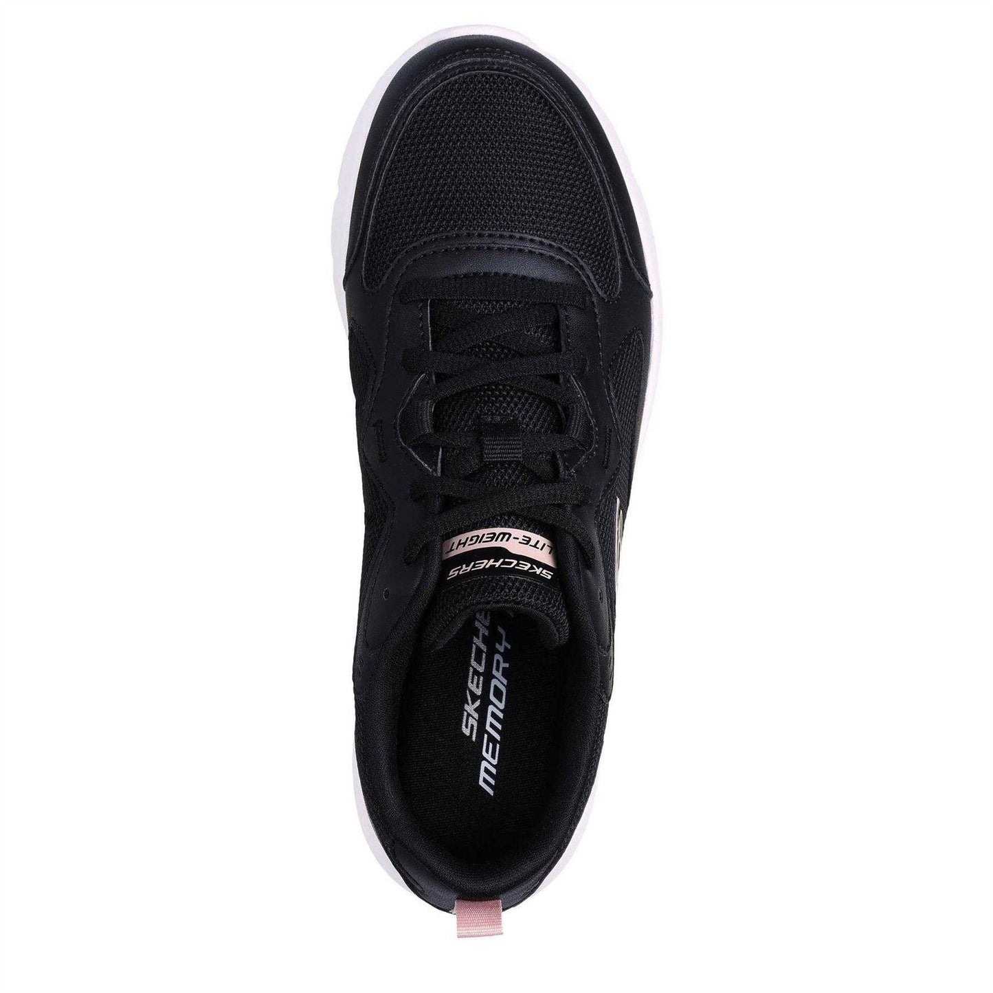 Black-Pink - Lifestyle - Skechers Womens-Ladies Dynamight 2.0 Mesh Trainers