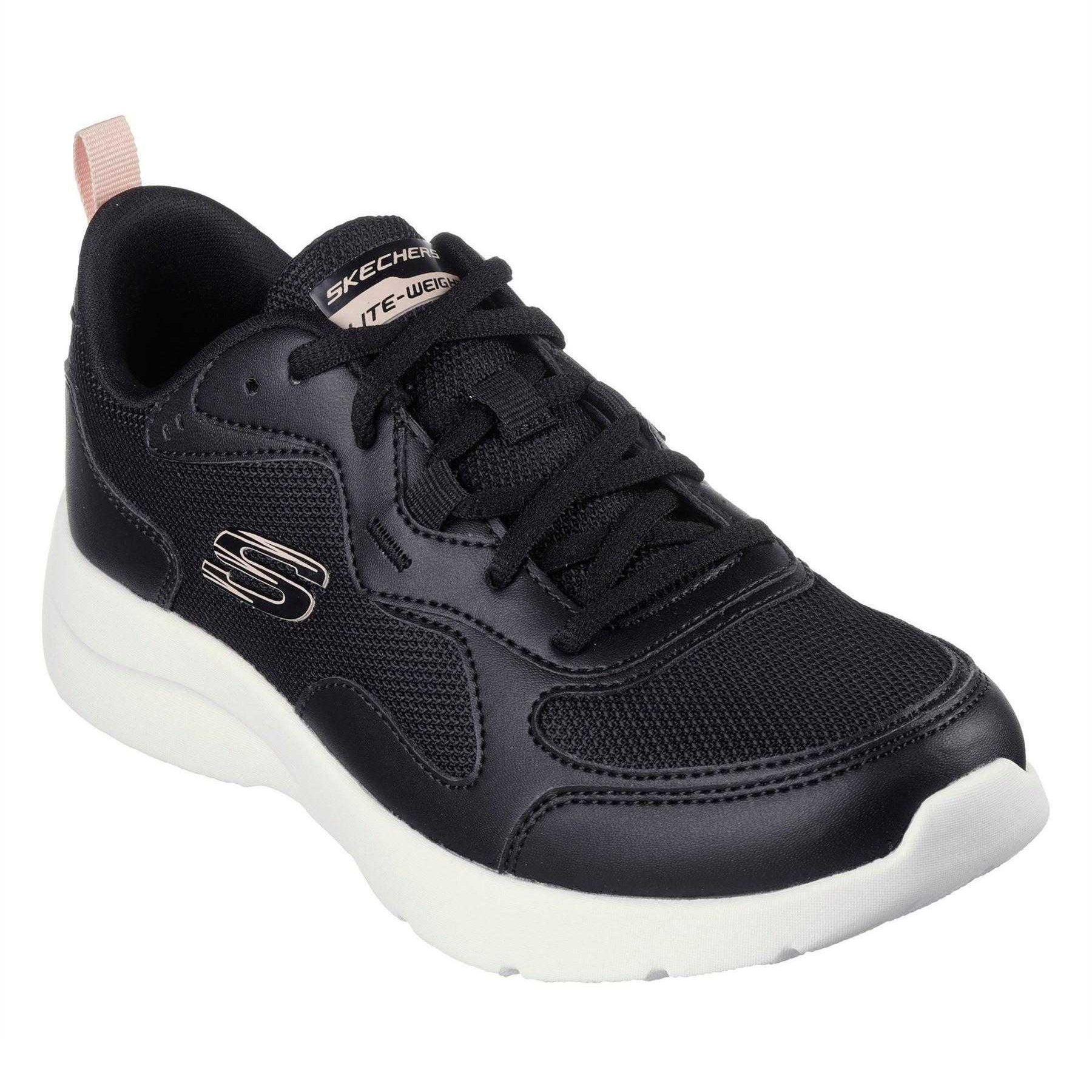 Black-Pink - Front - Skechers Womens-Ladies Dynamight 2.0 Mesh Trainers