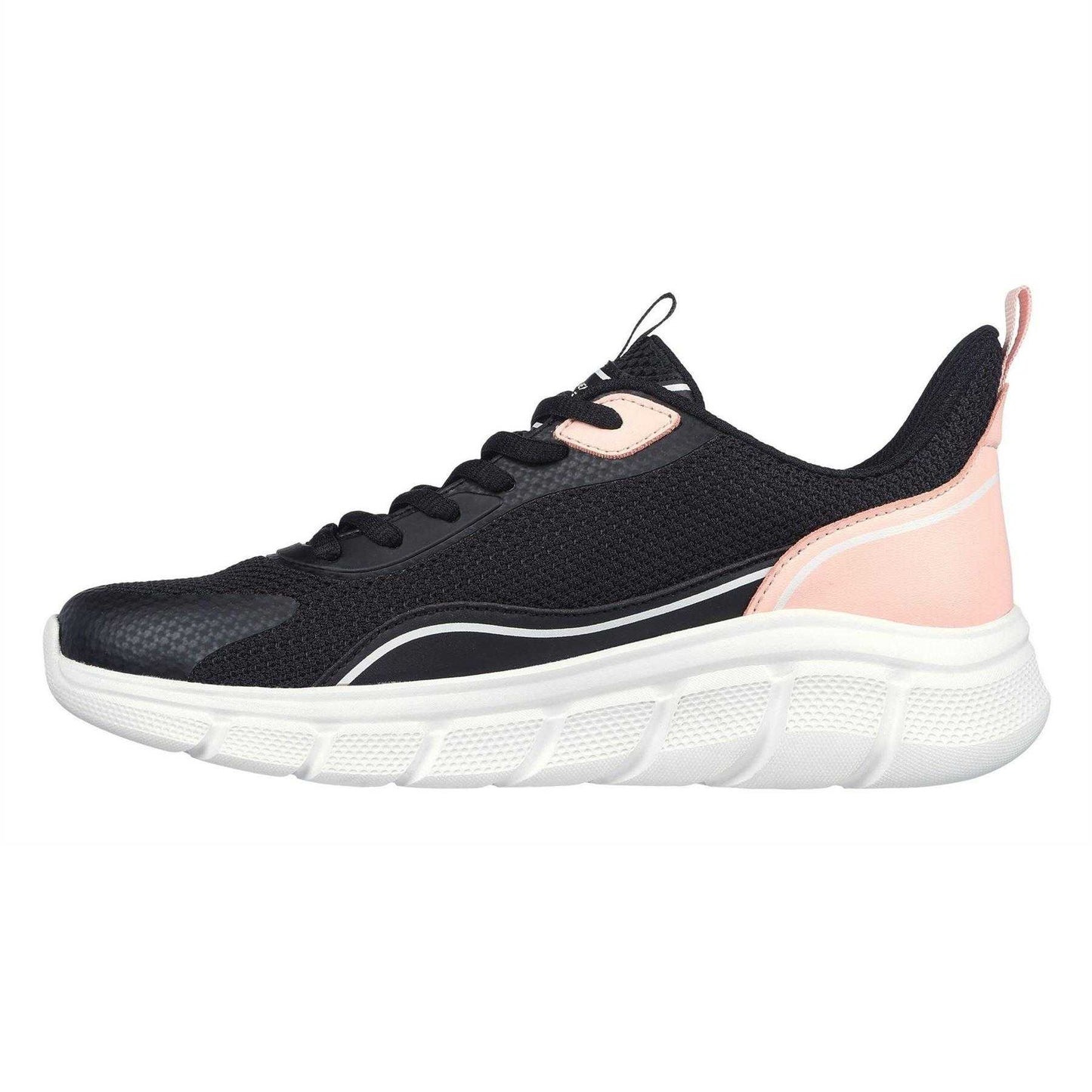 Black-Pink - Back - Skechers Womens-Ladies Bobs Flex Trainers