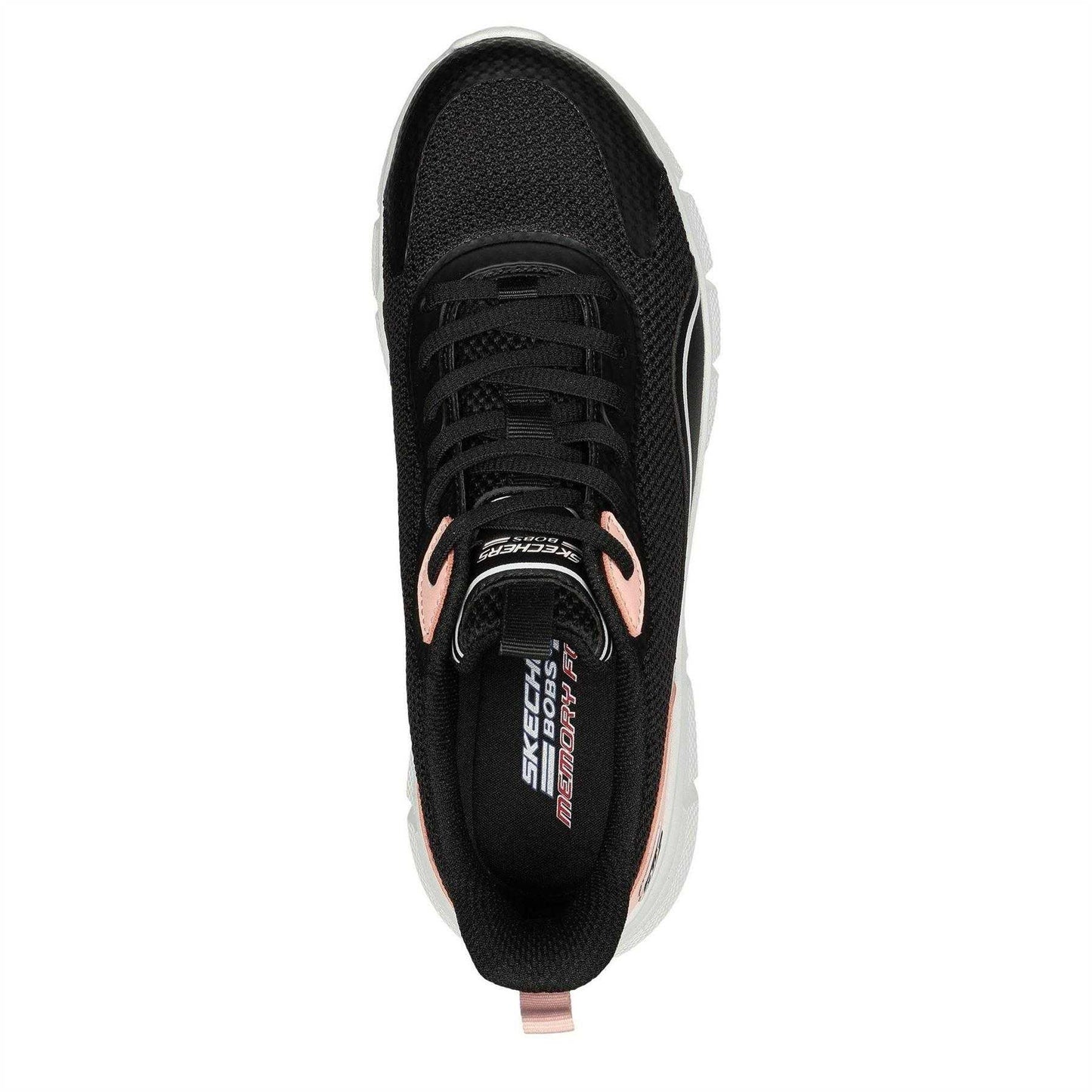 Black-Pink - Lifestyle - Skechers Womens-Ladies Bobs Flex Trainers