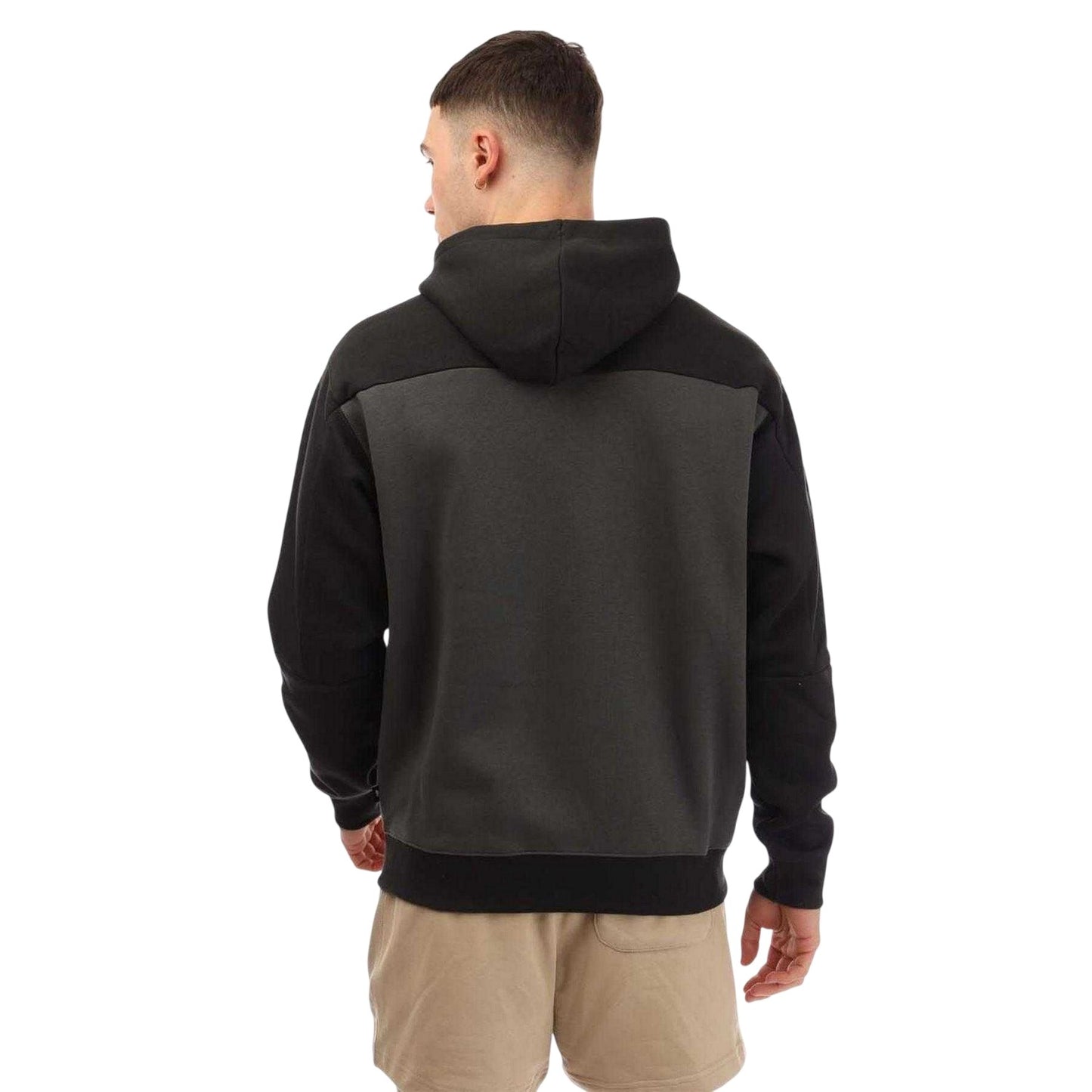 Black - Back - New Balance Mens Contrast Detail Cotton Blend Hoodie