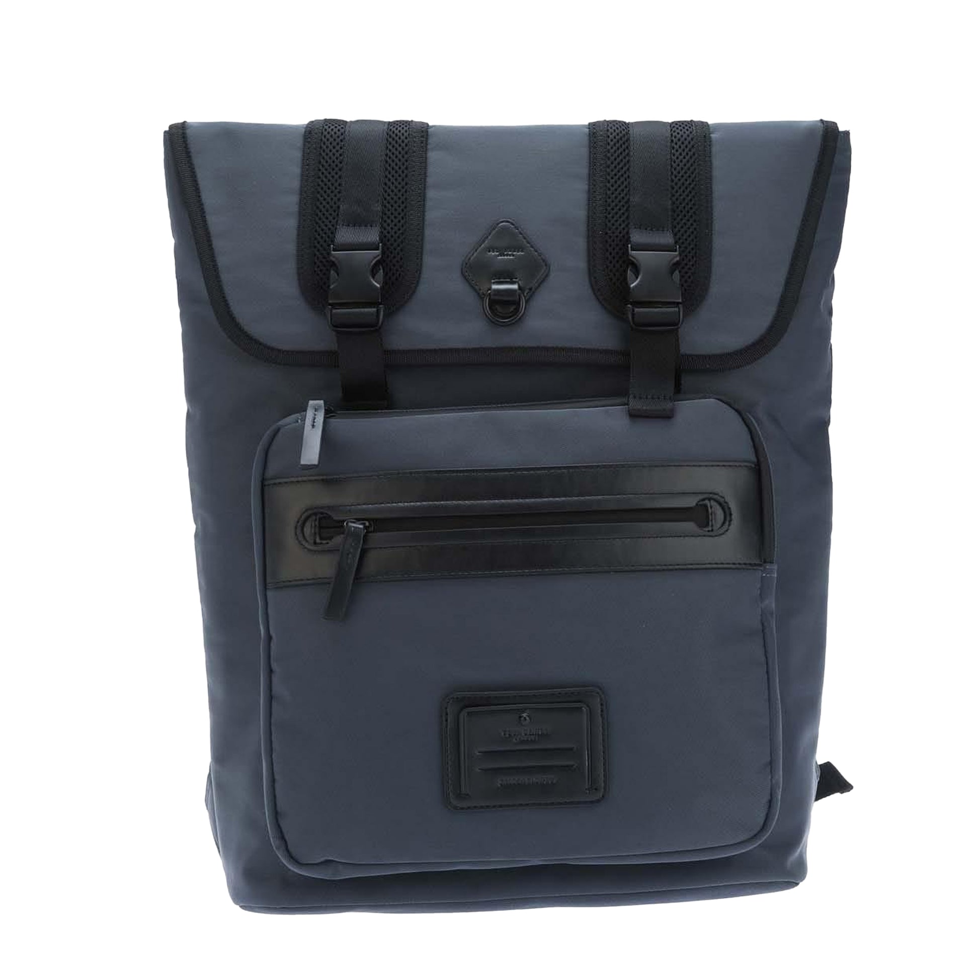 Navy-Black - Front - Ted Baker Mens Komute Twill Recycled Backpack