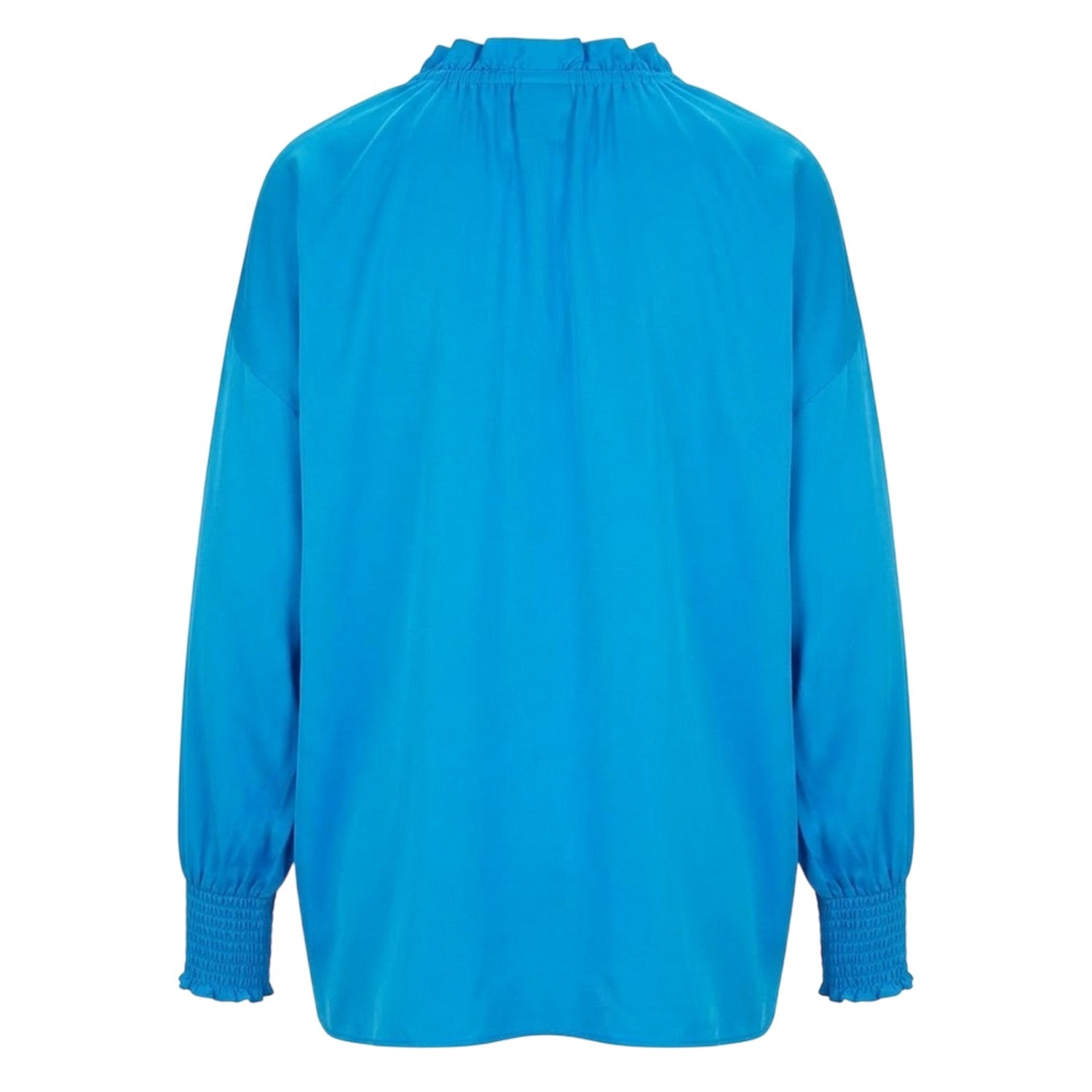 Bright Blue - Back - Boss Womens-Ladies Baratina Silk Blouse