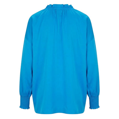 Bright Blue - Back - Boss Womens-Ladies Baratina Silk Blouse