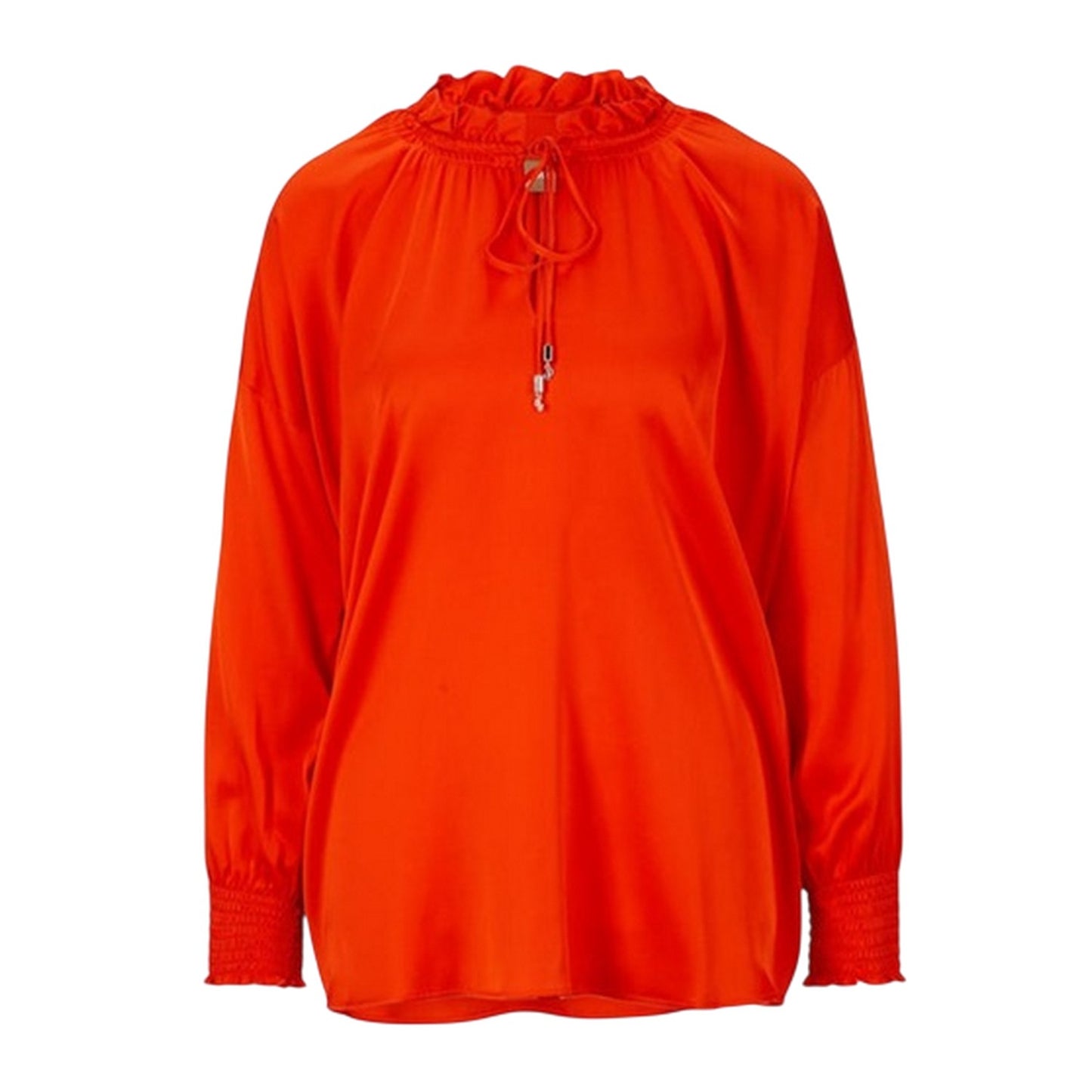 Bright Orange - Front - Boss Womens-Ladies Baratina Silk Blouse