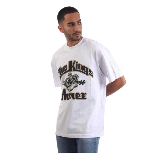 Black - Front - Avirex Mens Glendale Cotton Boyfriend T-Shirt