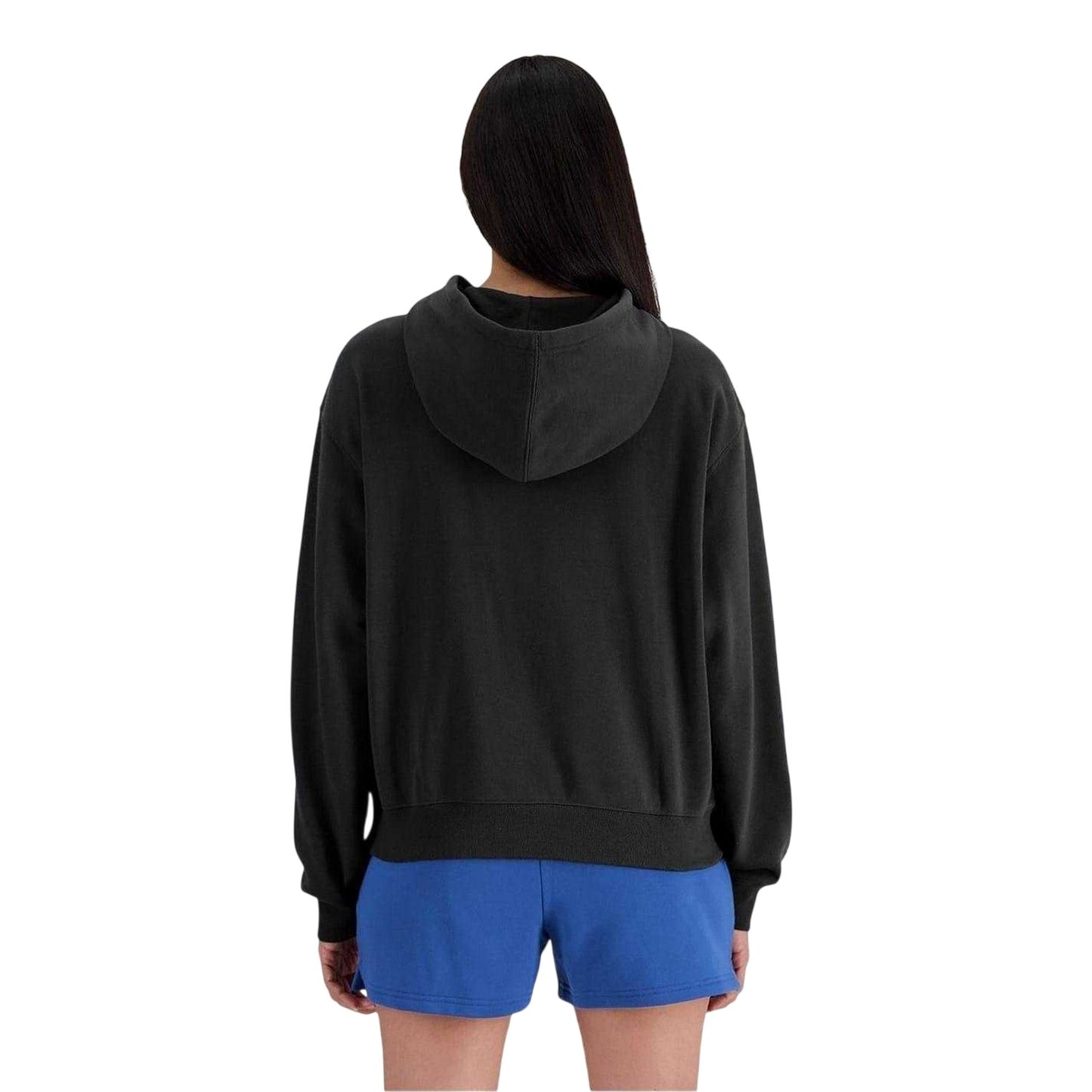 Black - Back - New Balance Womens-Ladies French Terry Hoodie