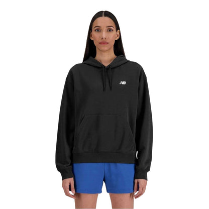 Black - Front - New Balance Womens-Ladies French Terry Hoodie