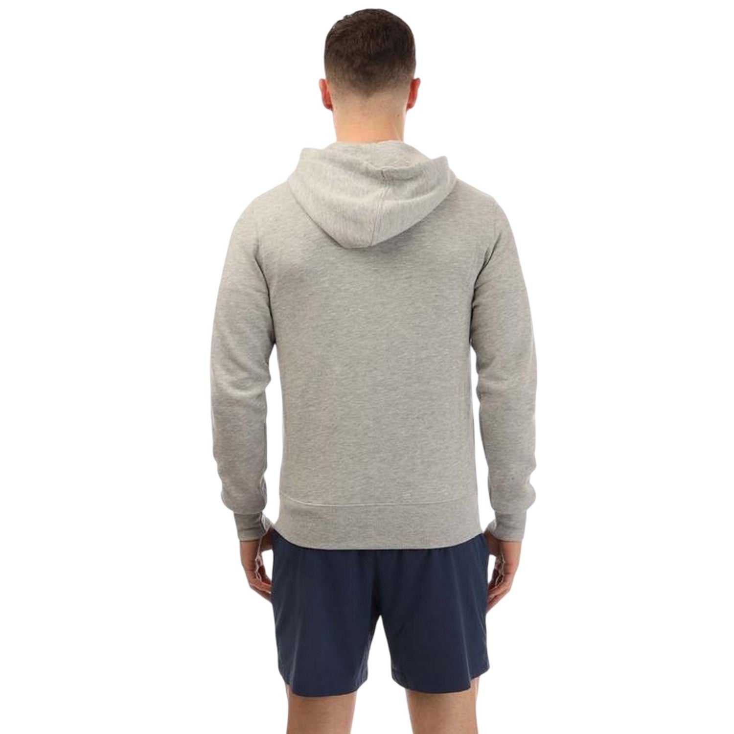 Grey - Back - New Balance Mens Classic Core Full Zip Hoodie