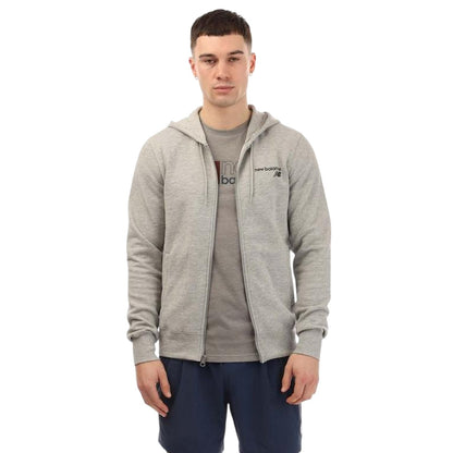 Grey - Front - New Balance Mens Classic Core Full Zip Hoodie